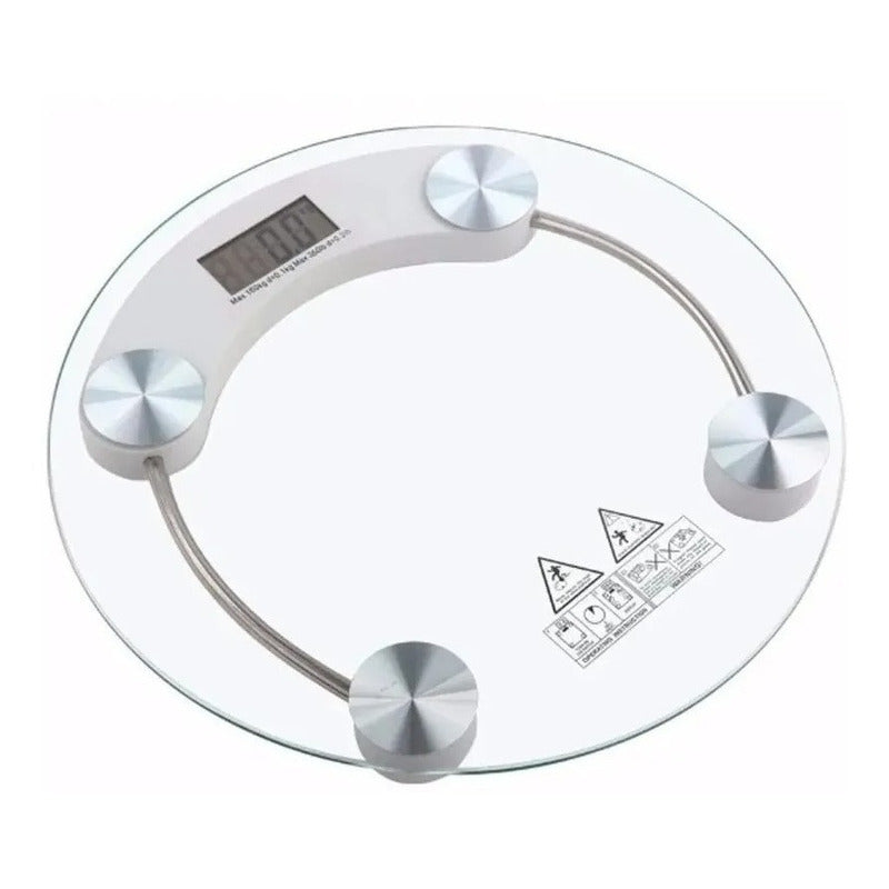 Balanza Peso Digital Bascula Baño Vidrio 180 Kg - Lb Pesa Gris