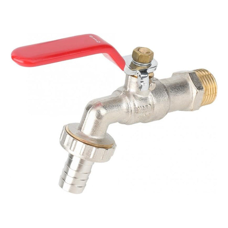 Llave Grifo De Paso Bola Jardin Metalica Varios Tamaños