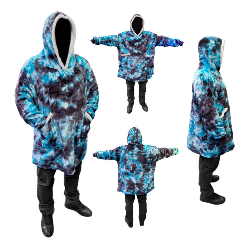 Poncho Chiporro Frazada Sherpa De Felpa Con Capucha Invierno