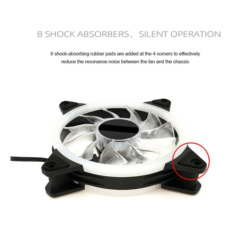 Fan Cooler 120mm Pc Gamer Led Rgb 4pin Ide Chasis Ventilador