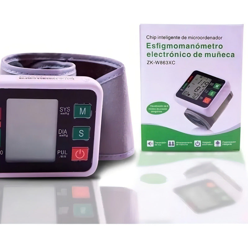 Tensiómetro Digital De Muñeca Jziki Automático Para 2 Usuarios Blanco