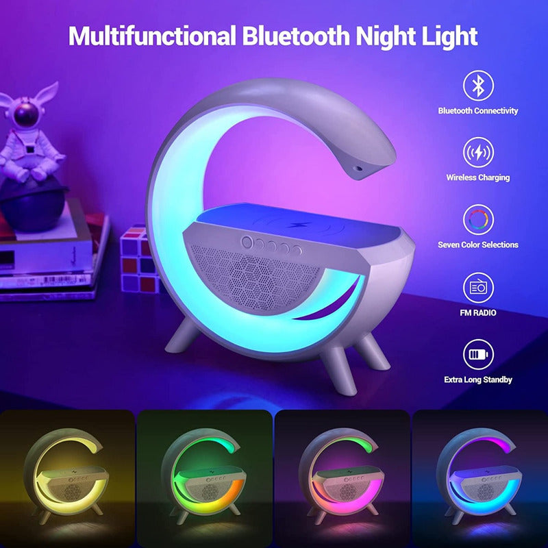 Lámpara Bluetooth Usb Aux Micro Sd Inteligente Multicolor