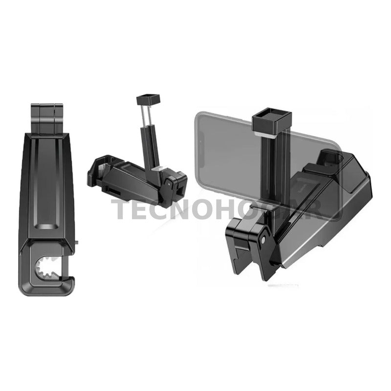 Soporte De Auto Asiento Trasero Celular Y Colgador Cartera Negro