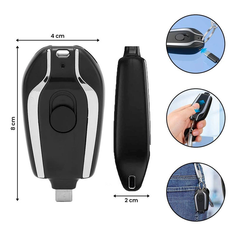Mini Power Bank Llavero Portátil 1500 Mah Cargador Portatil