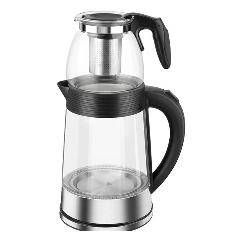 Hervidor Electrico 2l + Tetera Con Infusor 1l 1500w