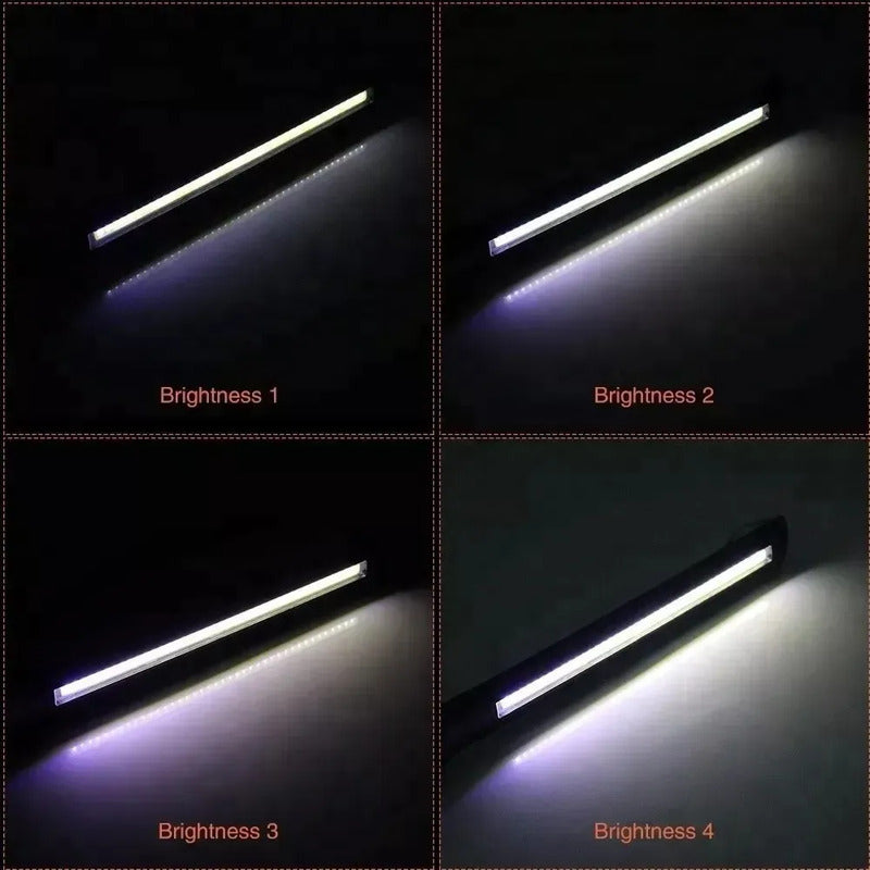 Linterna Led Regulable Recargable Emergencia Brillante Imán Negro