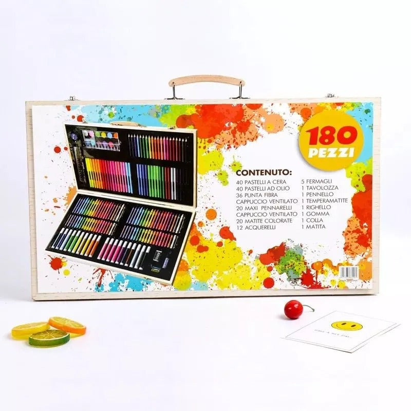 Maleta 208 Piezas Dibujo Infantil Aprendizaje Arte Escolar