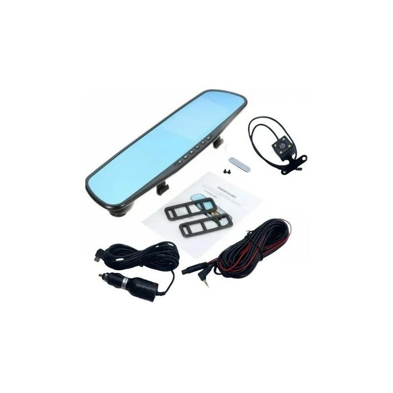 Espejo Retrovisor Con Camara Frontal Y Camara Retroceso Hd