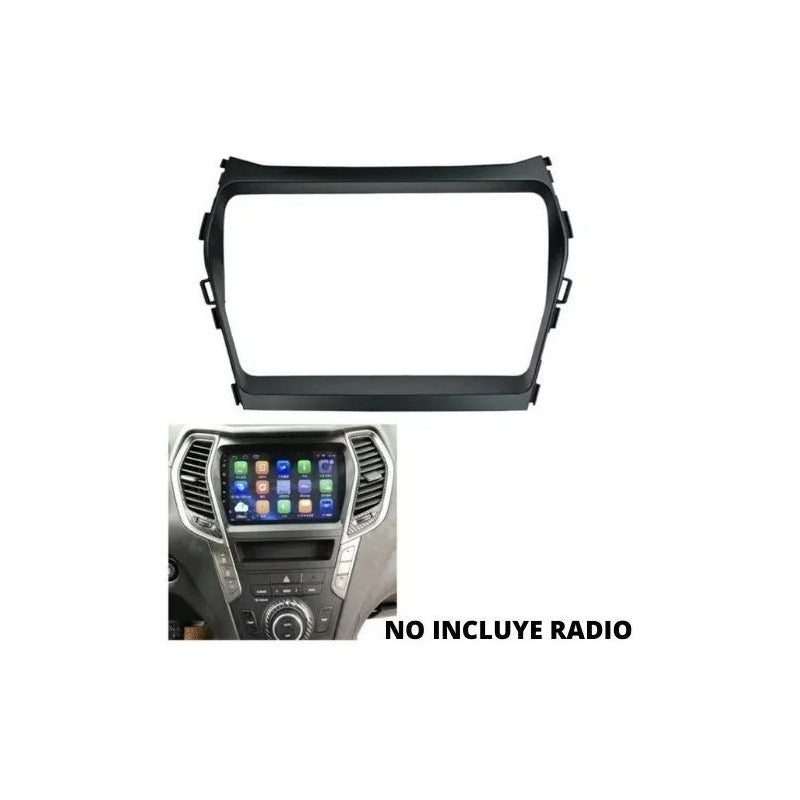 Bisel Adaptador Radio Hyundai Santa Fe 9 Pulgada 2013-2017 Negro