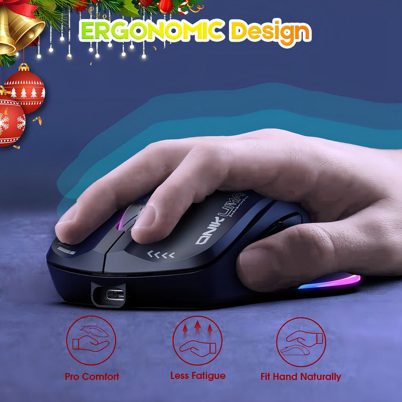 Mouse Gamer Inalámbrico Onikuma Cw917 Black Negro