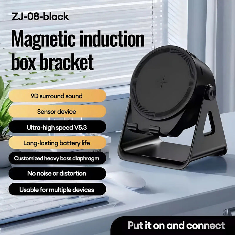 Altavoz Bluetooth Inducción Automática Altavoz Blanco Negro