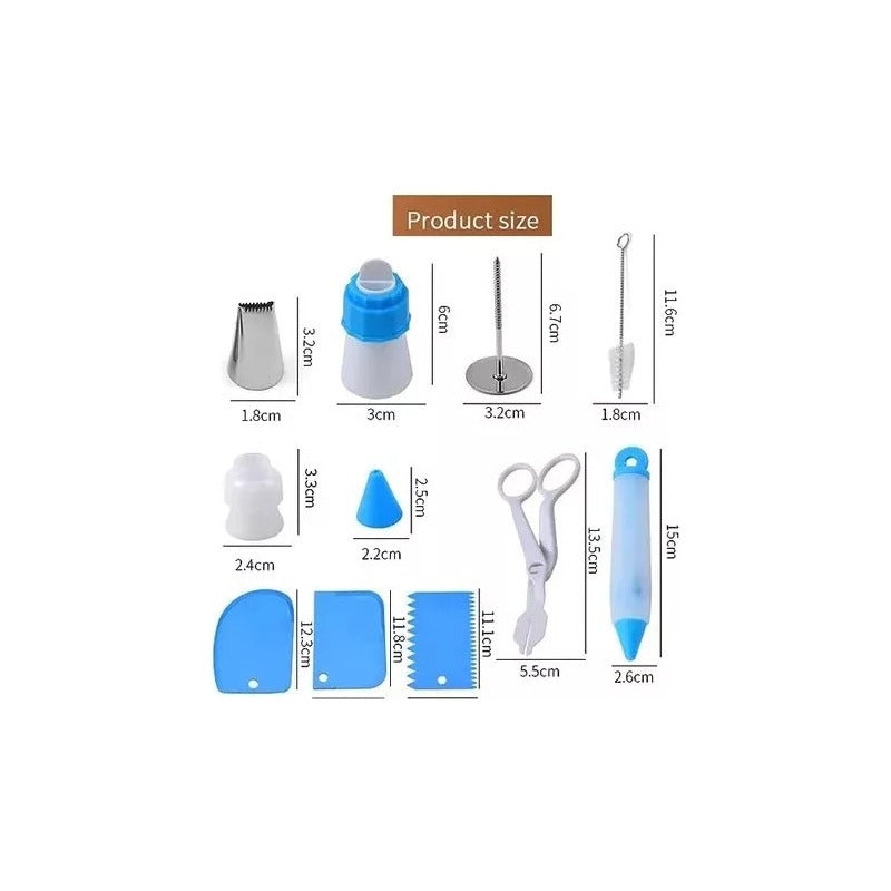 Kit De Decoración Pasteles De 66 Pzs + Pesa Gramera Tortas