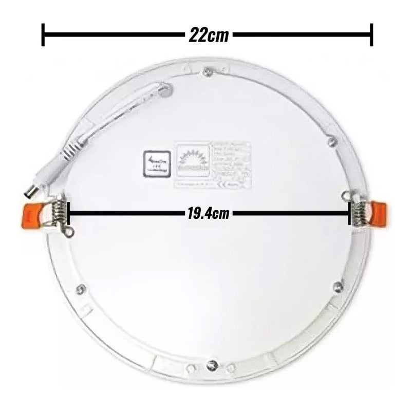 Ampolleta Led 18w Embutido Redonda Color Blanco Frío 18w
