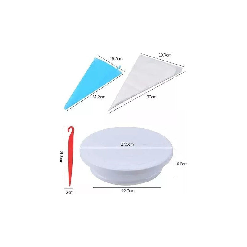 Kit De Decoración Pasteles De 66 Pzs + Pesa Gramera Tortas