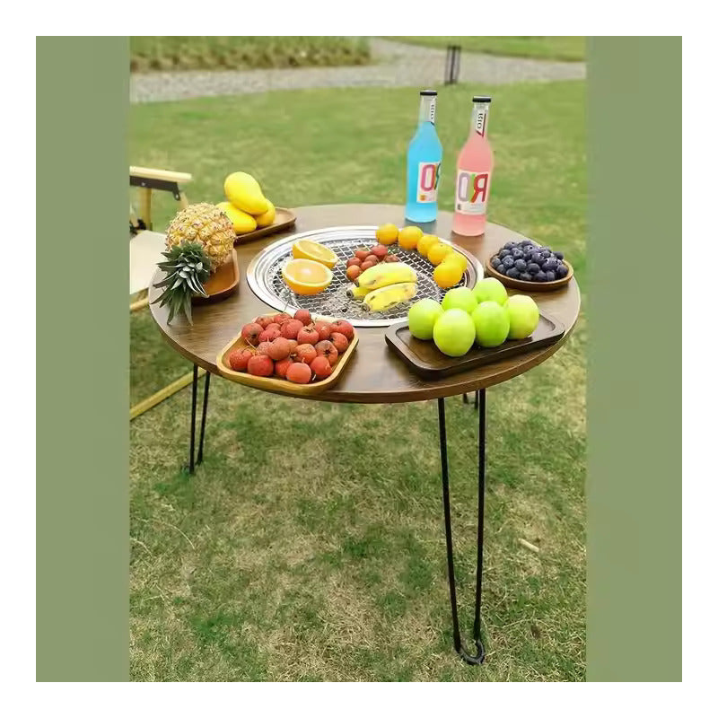 Mesa Parrillera Plegable Multifuncional Camping Asado Y Bbq