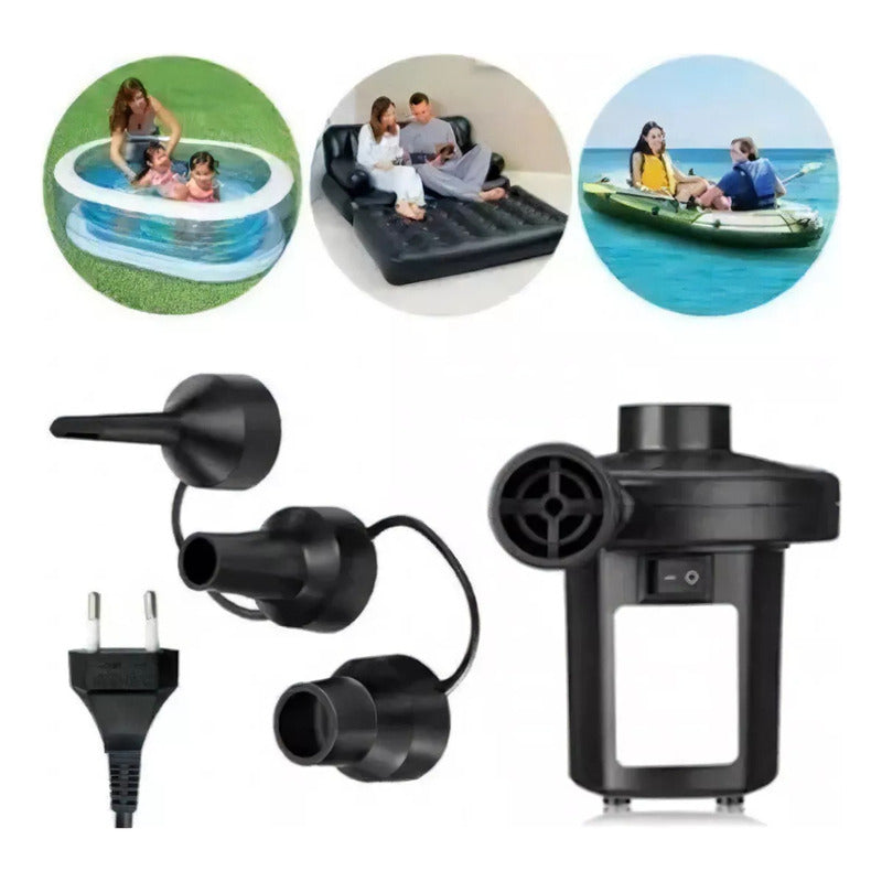Inflador Electrico Para Cama Piscina Inflable Corriente