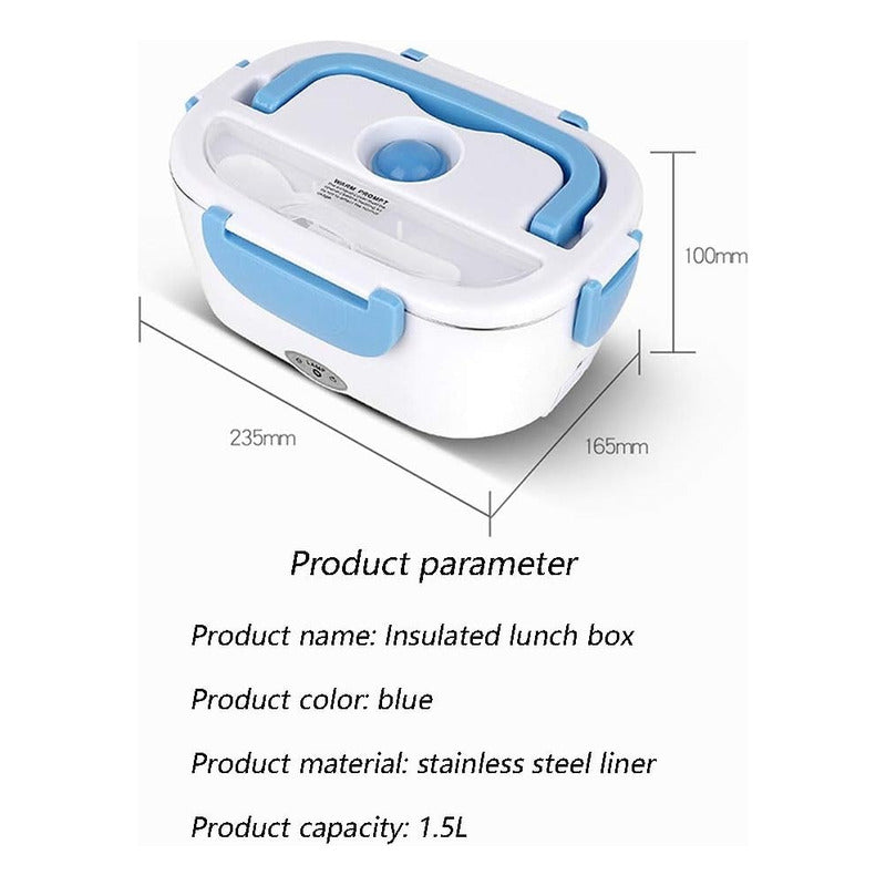 Calentador De Comida Para Auto 12v Termo Electrico Lonchera Verde