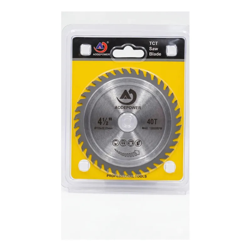 Pack X3 Disco Corte Sierra 40 Dientes Para Madera 4,5 PuLG Plateado