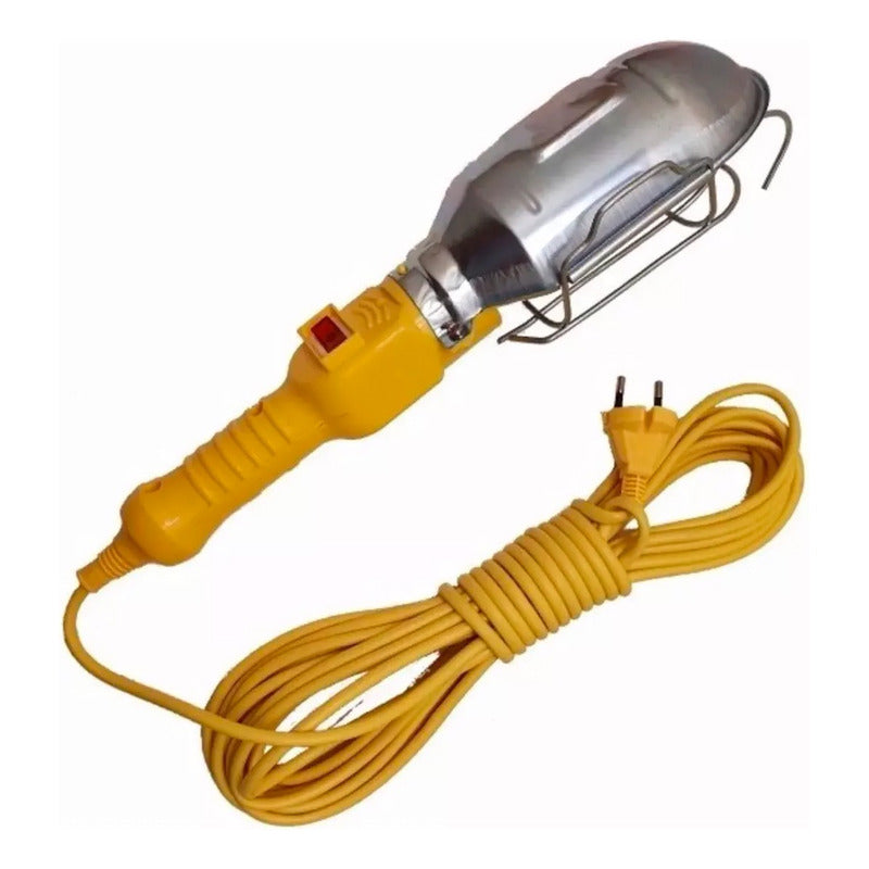 Lámpara Portátil Mecánico Extensión + Interruptor 10 Metros