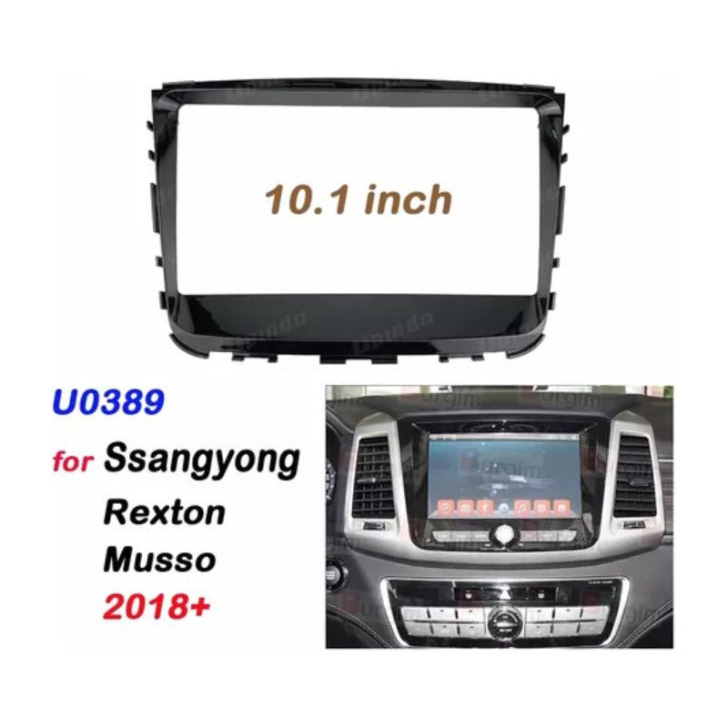 Bisel Adaptador Radio Ssangyong Musso Rexton 2018+ 10.1pul Negro