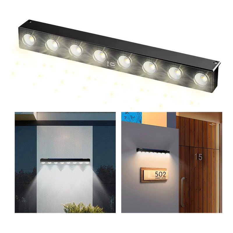 Lampara De Inducción Solar Pared Resistente Led Exterior