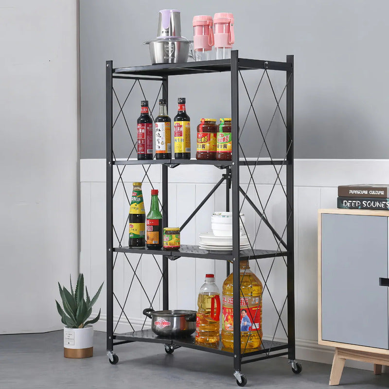 Organizador Estante Plegable 4 Niveles Ruedas Cocina Living