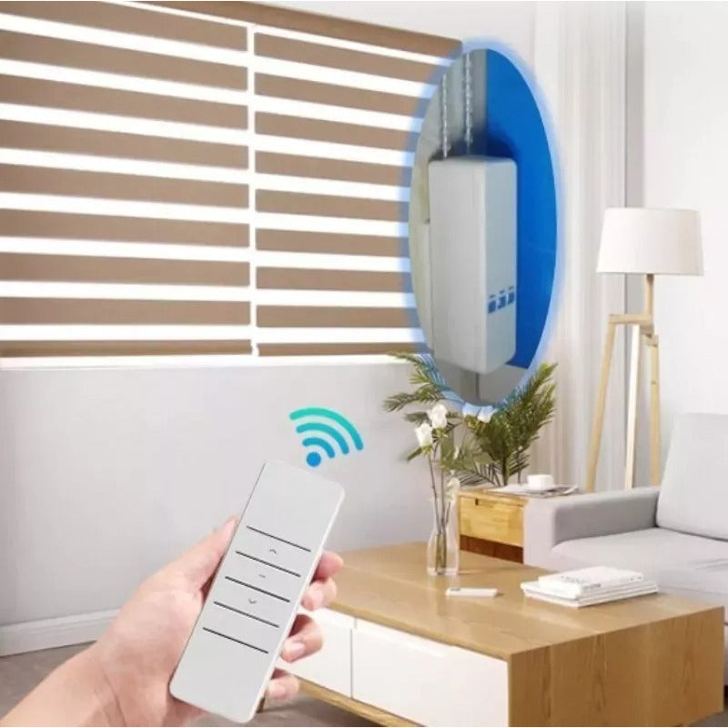 Motor Inteligente Wifi Para Cortinas Roller Control Remoto Blanco