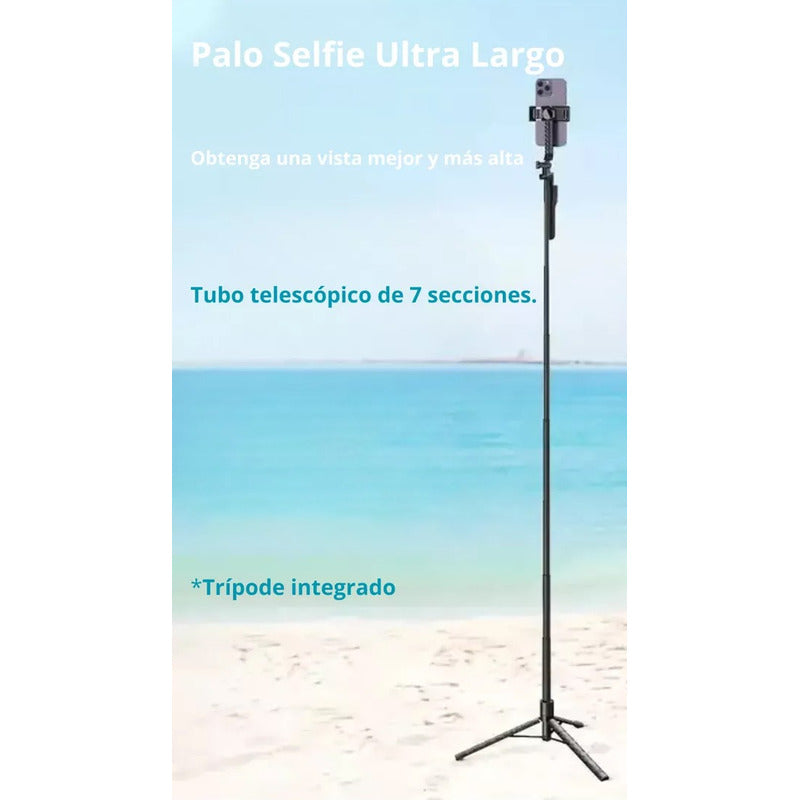 Trípode Estabilizador 360° Palo Selfie Disparador Bluetooth