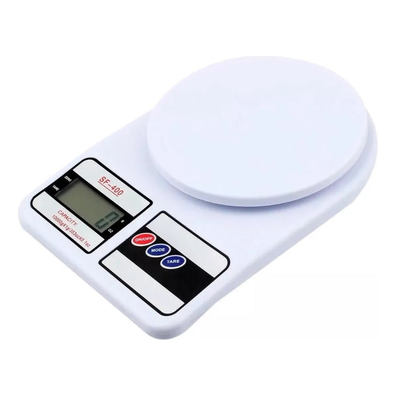 Peso De Cocina Gramera 7kg Baterías Incluidas Envio Gratis Blanco 8 G