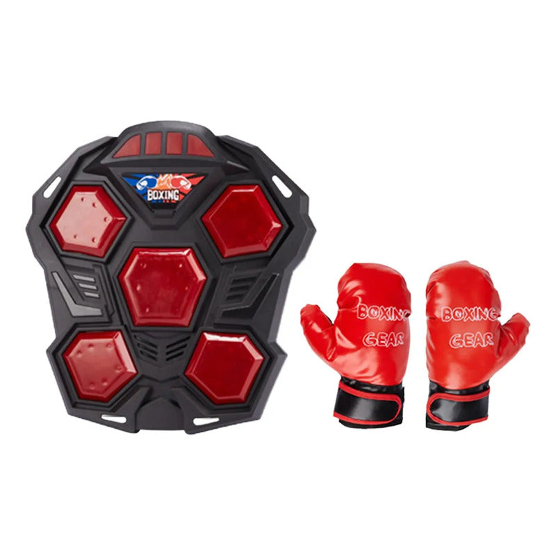 Máquina Boxeo Para Niños Música Bluetooth Set Boxeo Infantil Negro Infantil