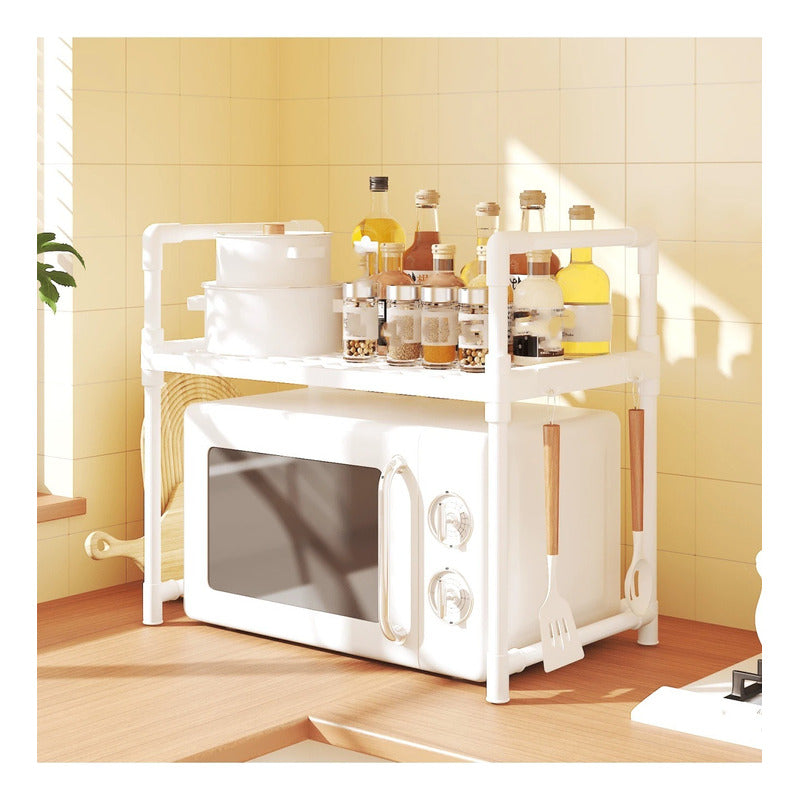 Rack Organizador Microondas Estante Repisa Microondas Cocina Blanco