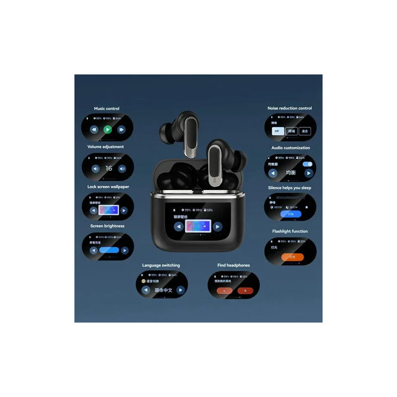 Auriculares Inalámbricos Pantalla Y Cancelación De Sonido