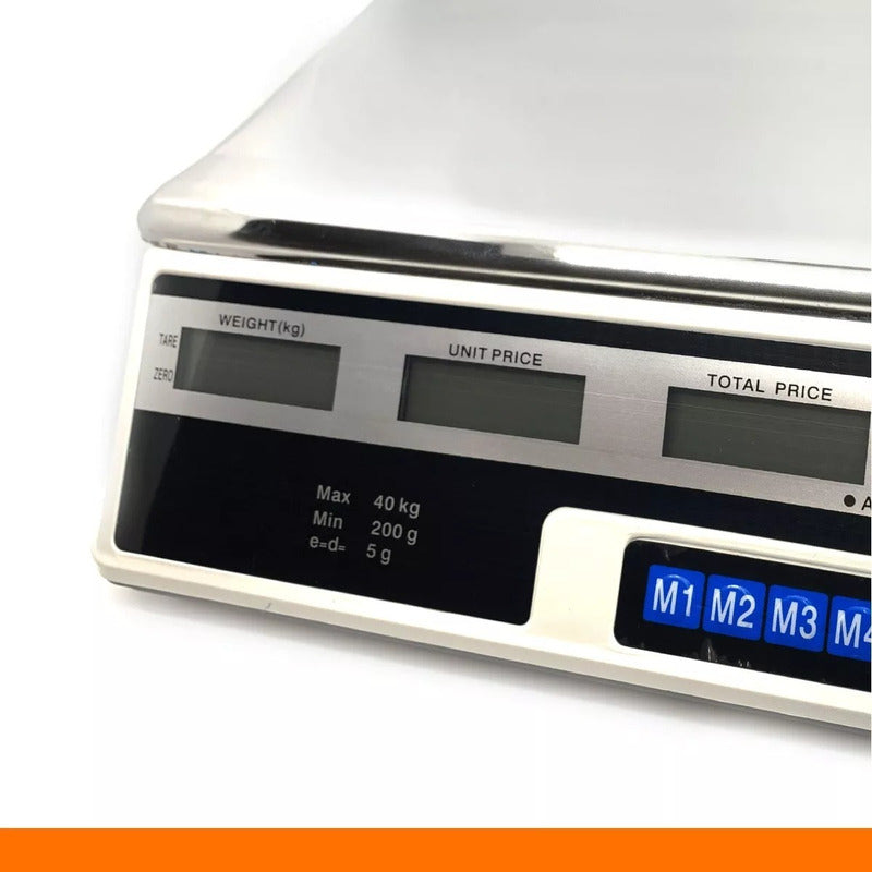 Balanza Pesa Digital Negocio 40kilos Recargable O 220v Gris Oscuro