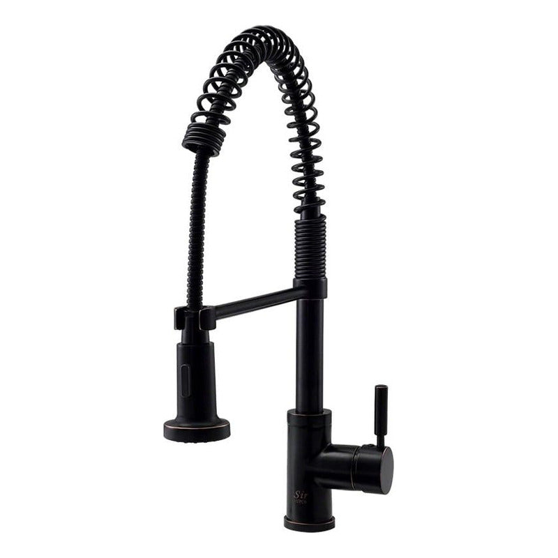 Llave Monomando Lavaplatos Profesional Extraíble Negra