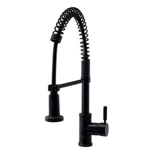 Llave Monomando Lavaplatos Profesional Extraíble Negra