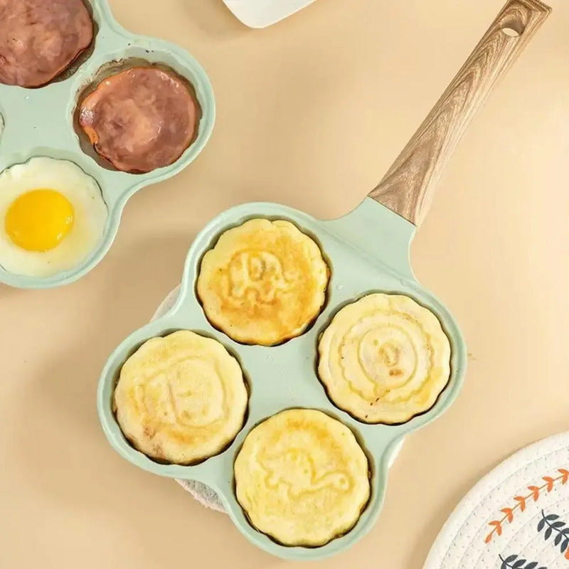 Sartén Para Mini Panqueques Y Huevos 4 Porciones Animalitos