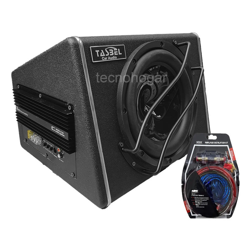 Subwoofer Amplificado Tecnohogar 2000w Para Auto Raistar Negro