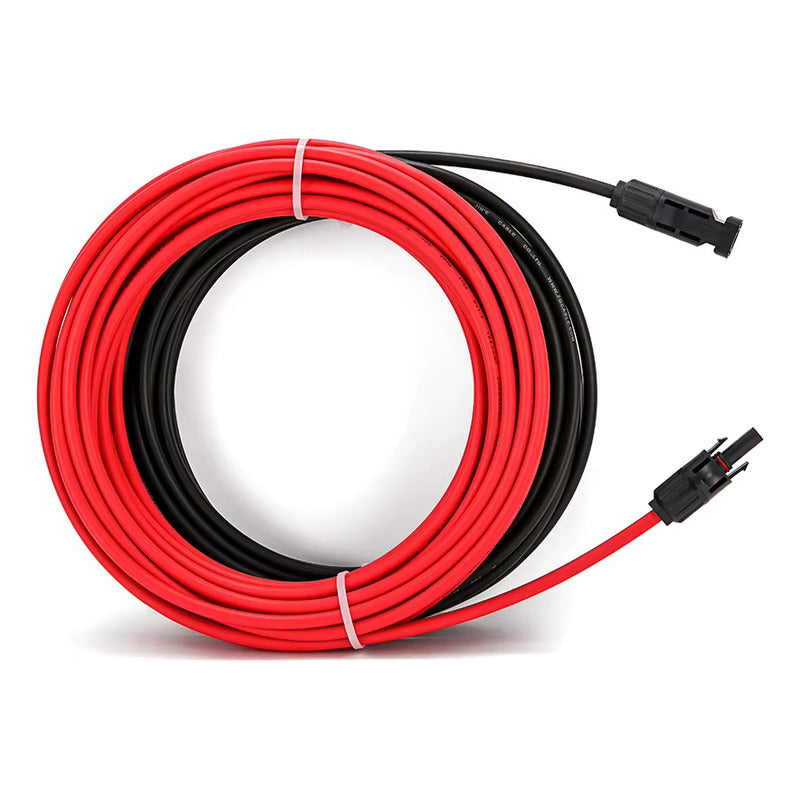 Cable Solar Fotovoltaico 6mm Negro Y Rojo 10 Metros Negro