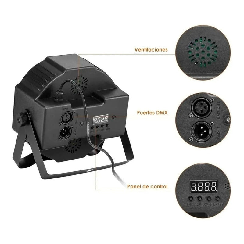 Luz Led Disco Rítmico Multicolor Led Disco Proyector Rbg