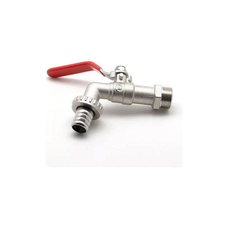 Llave Grifo De Paso Bola Jardin Metalica Varios Tamaños