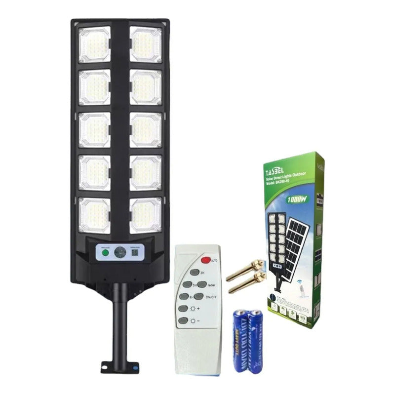 Lampara Led Solar 1000 Watts Exteriores Foco 1000w Negro