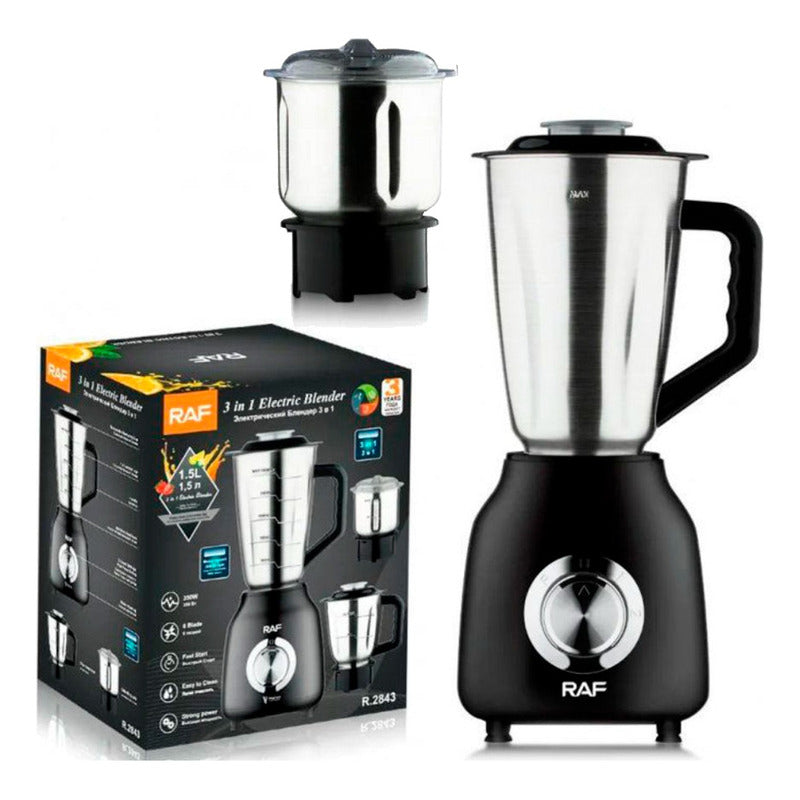 Licuadora Juguera 1.5 Litros Acero Inoxidable Negro