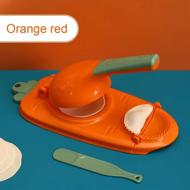 Máquina Para Hacer Dumpling Mini Empanada Prensa 2 En 1 Naranja