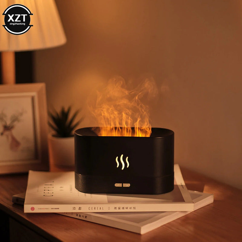 Humidificador Flama Difusor De Aroma Efecto + Esencia