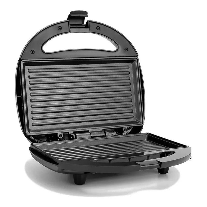 Tostador Sandwichera Parrillera Para Pan Carne 2 En 1 P Negro