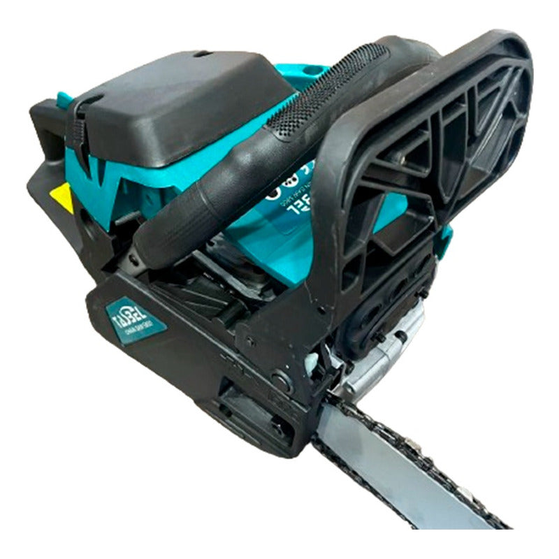 Motosierra Bencinera Grande 55cm De Espada Potente Mezclera Turquesa