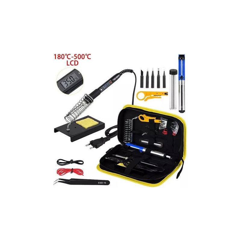 Kit Cautín Soldador 60w Punto Lápiz Temperatura Regulable