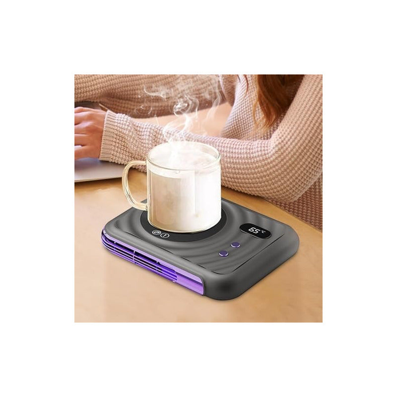 Calentador De Tazas Exhibidor Calefactor Portatil Negro