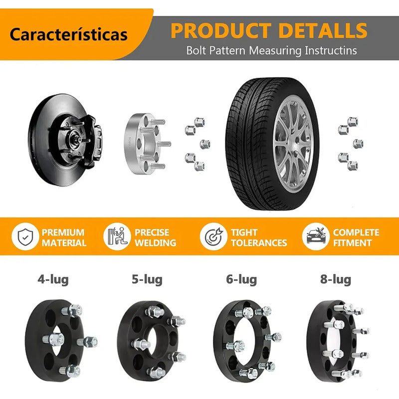 Espaciador O Desplazador 6x139 30mm Para Llantas Una Unidad