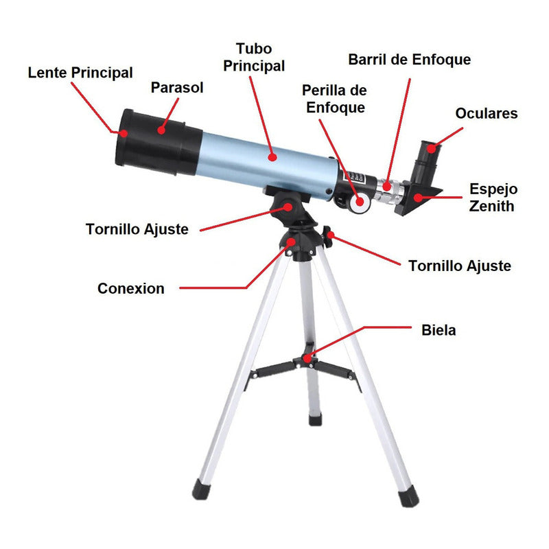 Telescopio Monocular Refractor Ideal Para Aprendiz